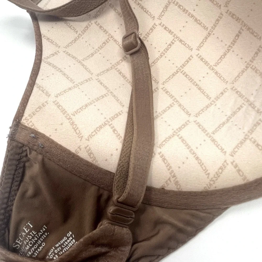 Victoria's Secret 32D Uplift Semi Demi Brown‎ Multiway Underwire Bra